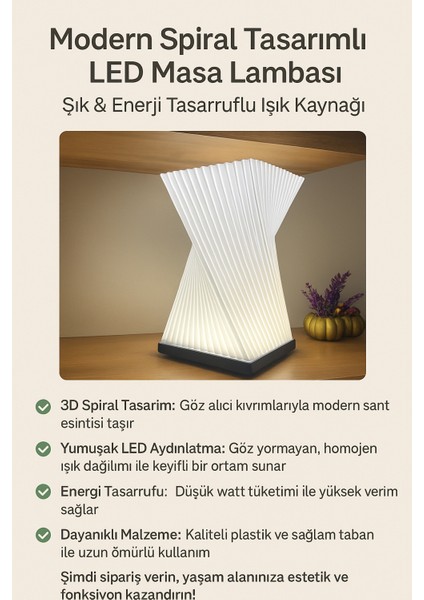 LED Işıklı Masa Lambası – Dekoratif Modern Abajur Gece Lambası | Ev & Ofis Ortam Aydınlatma fiyatları