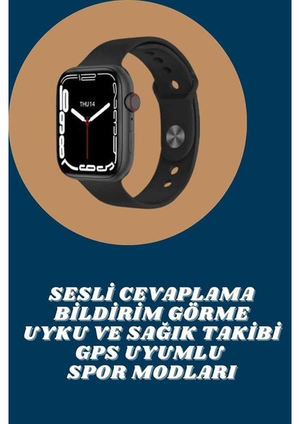 Akıllı Saat Tema Değiştirme Uyku ve Sağlık Takibi Sesli Asistan Bildirim Görm - M394B788-N97