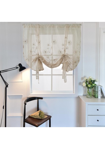 46X63INCH Mutfak Kravatlı Perdeleri Çiçekler (117X160CM) (Yurt Dışından) fiyatları