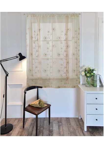 46X63INCH Mutfak Kravatlı Perdeleri Çiçekler (117X160CM) (Yurt Dışından) modelleri