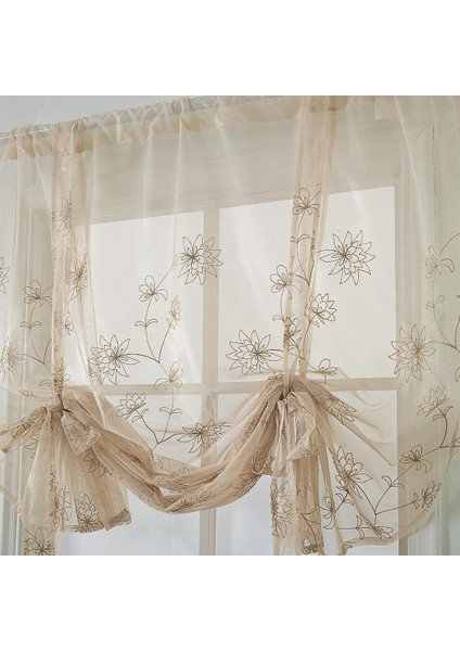 46X63INCH Mutfak Kravatlı Perdeleri Çiçekler (117X160CM) (Yurt Dışından) fırsatları