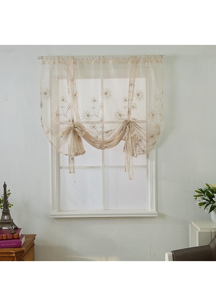 46X63INCH Mutfak Kravatlı Perdeleri Çiçekler (117X160CM) (Yurt Dışından) indirimleri