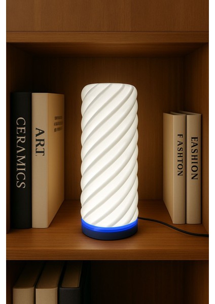 Spiral Tasarımlı LED Masa Lambası Işıklı Gece Lambası Dekoratif Ortam Aydınlatma Dekoratif Spiral Tasarımlı LED Gece Lambası – Ortam ve Ambiyans Masa Lambası USB