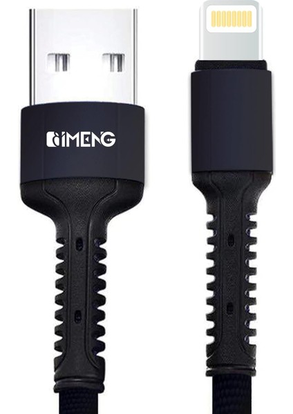 3A Usba To Lightning Pro Braided Data ve Hızlı Şarj Kablosu Siyah