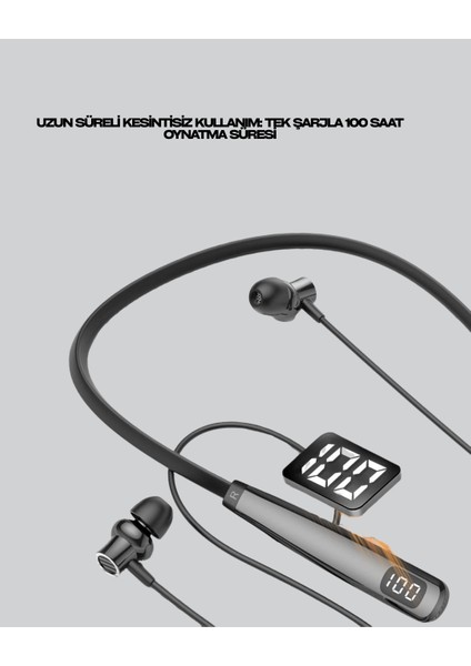 Y12 Uyumlu Spor Bluetooth Kulaklık – Uzun Pil Ömrü Manyetik Kulaklık Başlığ - M809B259-N50 fırsatları