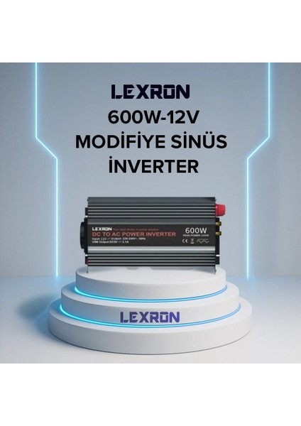 - Inges 12 Volt 600 Watt Modifiye Sinüs Inverter - 220 Volt Çevirici 12V 600W