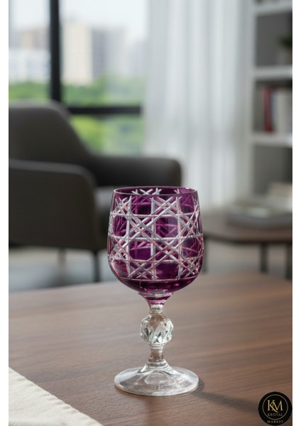 El Yapımı Kristal Bohemia Renkli Lüks Kristal Ayaklı Kadeh Kahve Yanı Su Bardağı fiyatları