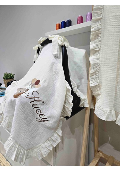 Nakışla Kişiselleştirilebilir Müslin Hastane Çıkış Seti modelleri