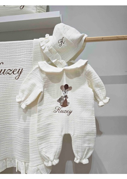 Nakışla Kişiselleştirilebilir Müslin Hastane Çıkış Seti fırsatları