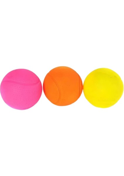 Glow Balls Renkli ve Parlak Sesli Top Köpek Oyuncağı 3'lü Paket