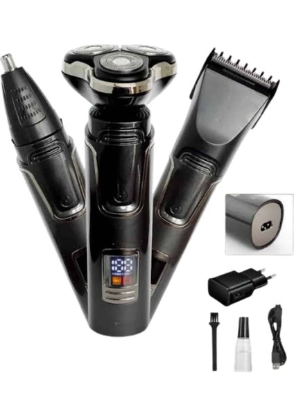 Yüksek Performanslı 3 Başlıklı Profesyonel Şarjlı Islak ve Kuru Kullanıma Uy - M990R505-K09 fiyatları