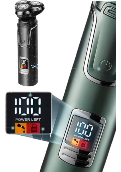 Yüksek Performanslı 3 Başlıklı Profesyonel Şarjlı Islak ve Kuru Kullanıma Uy - M990R505-K09 fırsatları