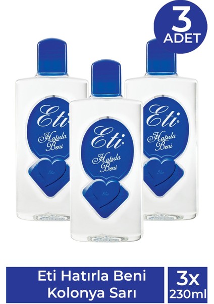 Hatırla Beni Kolonya Blue 230 ml 3 Adet