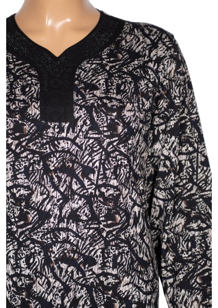 Hesna Kadın Minel Battal Beden Kuplu Boydan Siyah Elbise Desen 29 modelleri