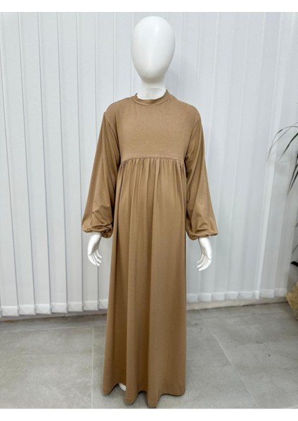 Çocuk Namaz Elbisesi Hazır Eşarbı ile Takım Ten Rengi fiyatları