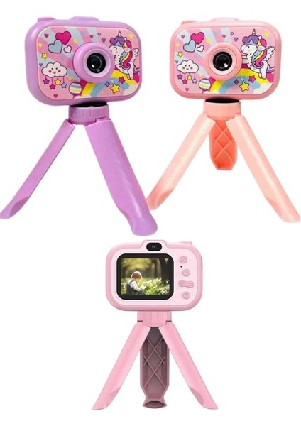 Çocuklara Özel Ayaklı Mini Fotoğraf Makinesi Dijital LCD Ekran - MCT8915-4846 fırsatları