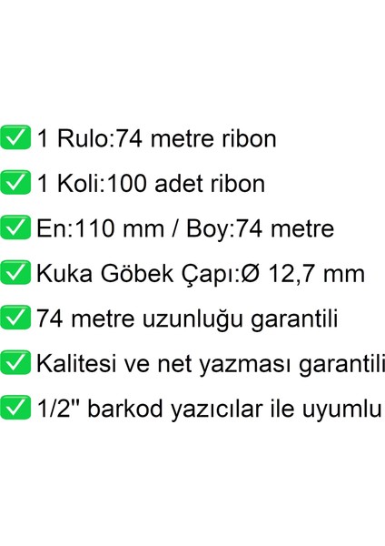 110X74 Metre Wax Ribon 100 Adet fiyatları