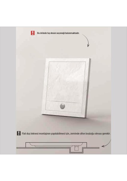 Slim Kare Duş Teknesi, Flat modelleri