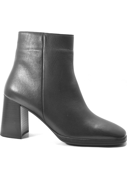 MK.022 Hakiki Deri Siyah Kalın Topuklu Klasik Kadın Bot fiyatları