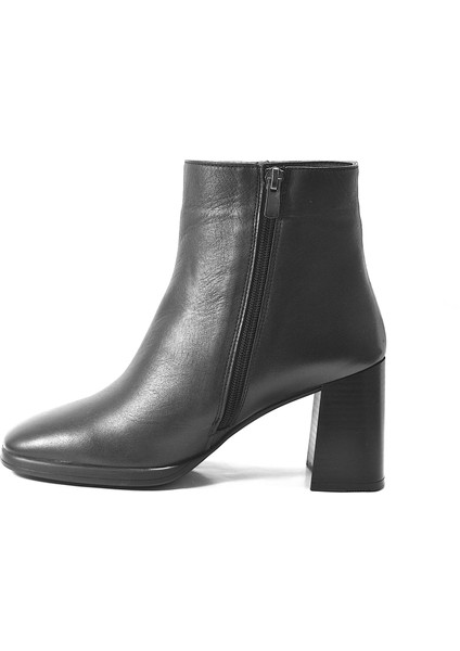 MK.022 Hakiki Deri Siyah Kalın Topuklu Klasik Kadın Bot modelleri