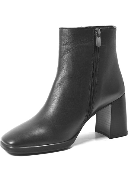 MK.022 Hakiki Deri Siyah Kalın Topuklu Klasik Kadın Bot fırsatları