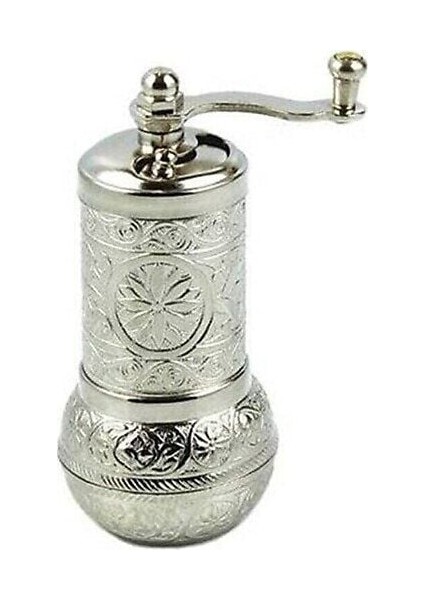 Osmanlı Motifli Kahve ve Baharat Değirmeni Gümüş