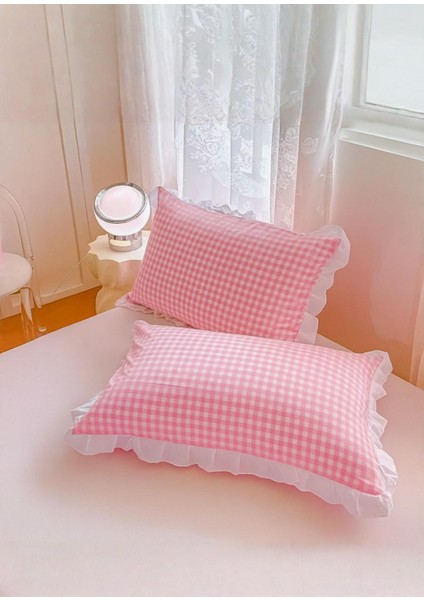 Ekose Fırfırlı %100 Pamuk Tek Kişilik Nevresim Seti fiyatları