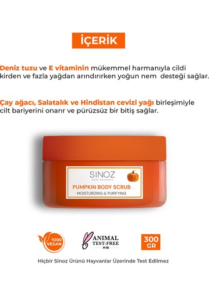 Nemlendirici ve Arındırıcı Balkabağı Vücut Peelingi 300 gr modelleri