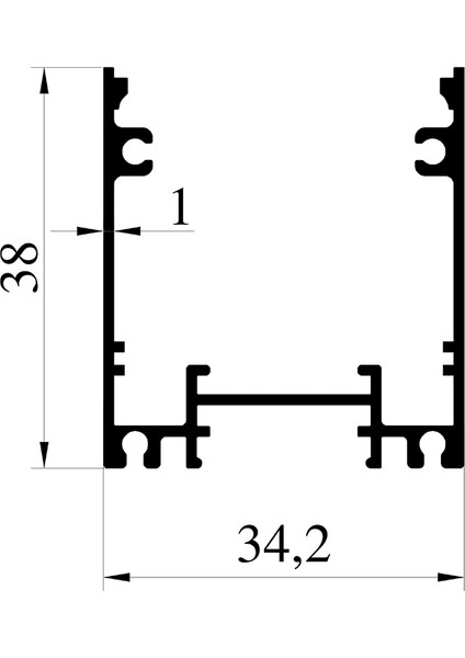 LED Kanal Alüminyum Profil Sarkıt Armatür 2 Metre Çift Taraflı Askılı Kasa 2184ÇT Pleksi Cam Kapaklı LED Işıklandırma Profil fiyatları