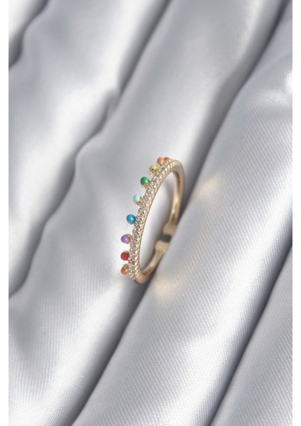 bulurum pirinç gold renk zirkon taş detay kadın yüzük