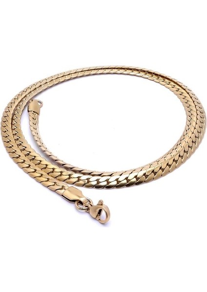 Yassı Yılan Sırtı Çelik Kolye 1.2mm x 4mm 959CEK039