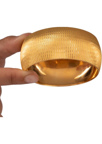 35 Gram (Gr) 40MM Manolya Model Mega Bilezik 22 Ayar Yatırımlık Işçiliksiz
