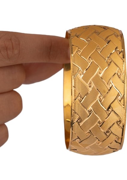 40 Gram (Gr) 40MM Hasır Model Mega Bilezik 22 Ayar Yatırımlık Işçiliksiz modelleri