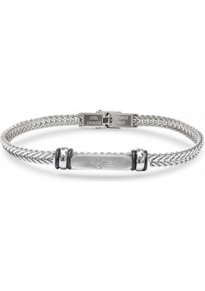 Gothic Cross Çelik Hasır Örgülü Ayarlanabilir Bileklik 9591G5D2M