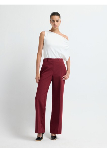 Geniş Paça Pantolon Bordo 15344735001 fiyatları