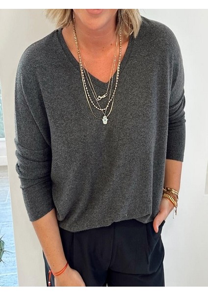 Yumoş V Yaka Triko Kazak fiyatları