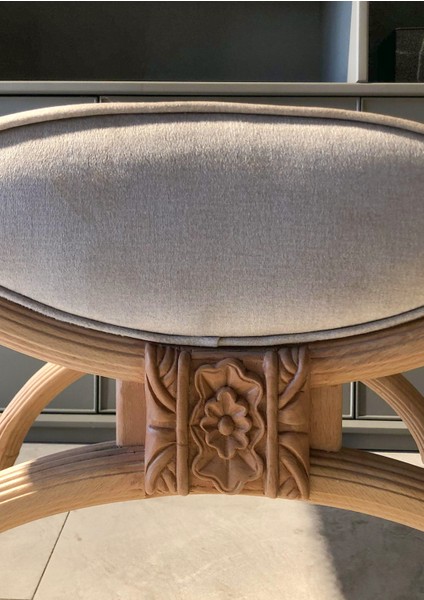 Klasik Oymalı Masif Oturma Birimi – Kadife Döşeme, Naturel Yüzey modelleri