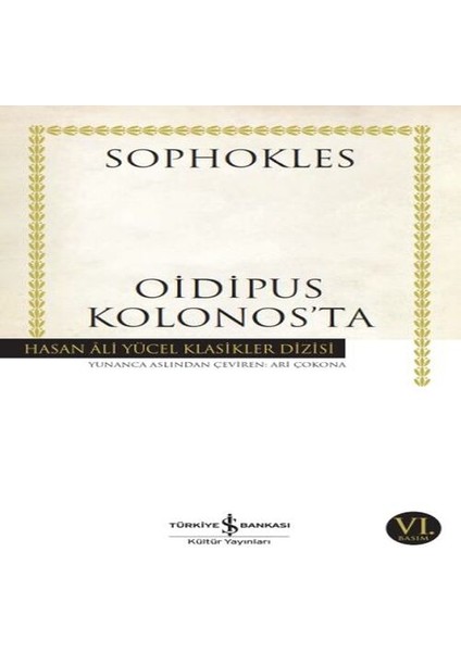 Oidipus Kolonos'ta - Hasan Ali Yücel Klasikleri