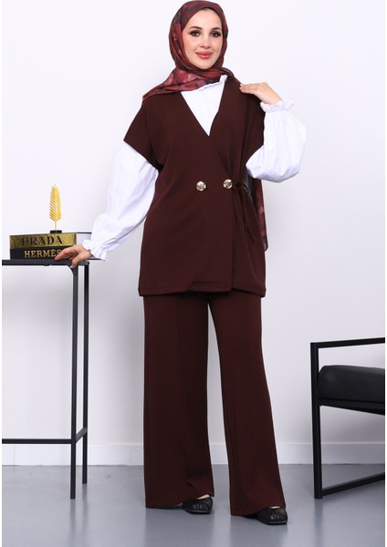 Bordo Yelek Pantolonlu Cupra Modal Takım