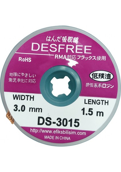 DS-3015 Lehim Çekme Teli 3 mm 1.5m