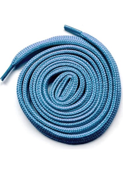 Mavi 1 cm Kalınlığında 1 Çift Yassı Spor Ayakkabı Bağcığı