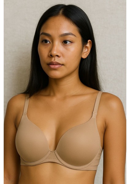 Dolgulu Basic Ten Rengi Sütyen – Gün Boyu Konfor ve Kusursuz Görünüm