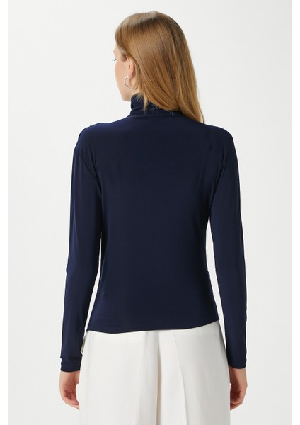 Kadın Moon Büzgülü Lacivert Sandy Bluz indirimleri