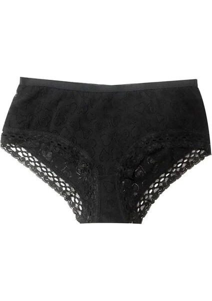 Şahinler Kadın Için Dantel Kenarlı Siyah Renk Bikini Külot Kod B722