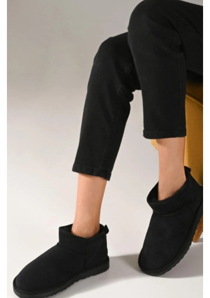 - Süet - Içi Kürklü - Ince Taban - Bilekte Kısa Kadın - Bot & Bootie fiyatları