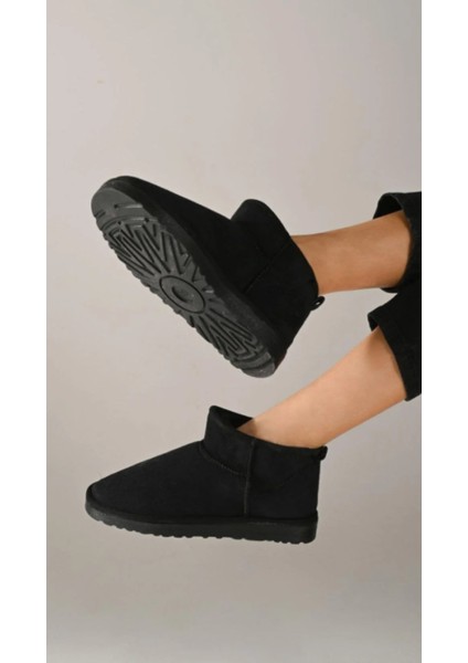 - Süet - Içi Kürklü - Ince Taban - Bilekte Kısa Kadın - Bot & Bootie modelleri