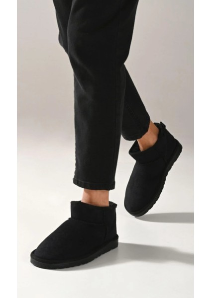 - Süet - Içi Kürklü - Ince Taban - Bilekte Kısa Kadın - Bot & Bootie fırsatları