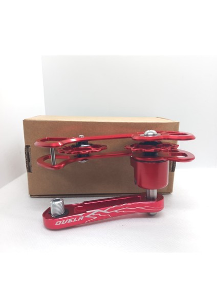 Bisiklet Zincir Gergisi / Gerdirici - Tek Hız Dönüşüm Aparatı Kırmızı Renkli