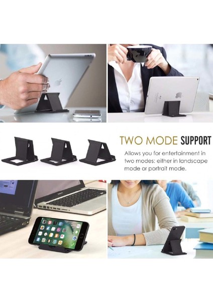 Masaüstü Mini Telefon ve Tablet Tutucu Stand 7 Kademeli Siyah Cn indirimleri
