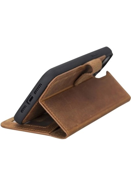 Apple iPhone 14 Plus Uyumlu Deri Cüzdanlı Kılıf Mwwn G19 Taba modelleri